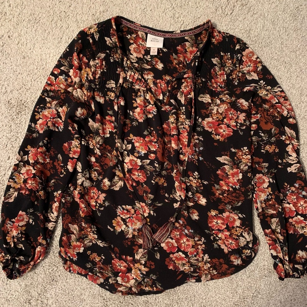 Knox Rose floral blouse size M